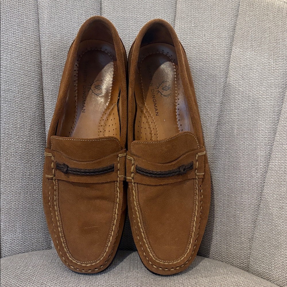 Martin Dingman Tan Leather Mens Luxury 
Loafers with Leather Strap Detailing - Picture 5 of 8